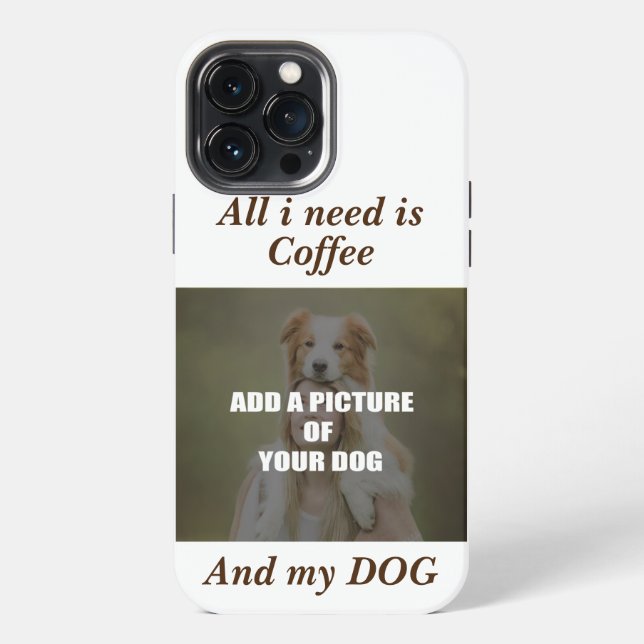 Coque iPhone Café et mon Oreiller de chien (Verso)
