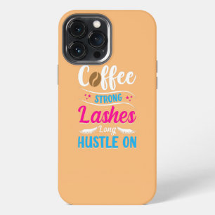 Etui iPhone 13 Pro Max Café Forts Cils Longue Hustle Cosmétiques Beauté