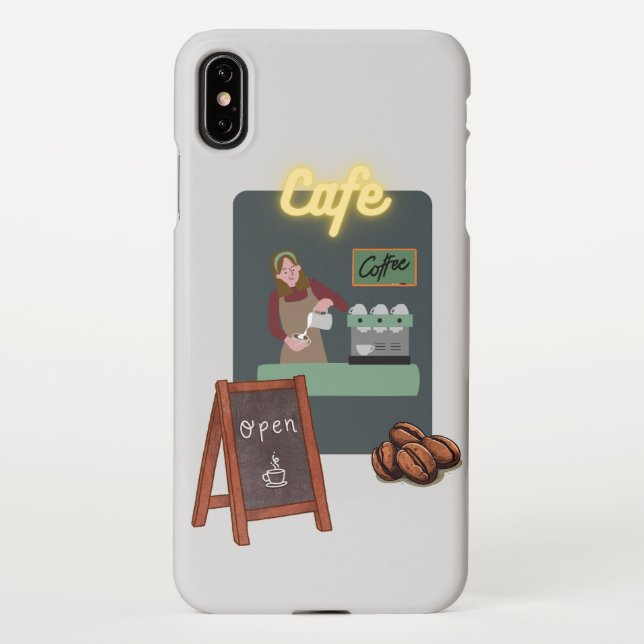 Coque iPhone Cafe phone (Dos)