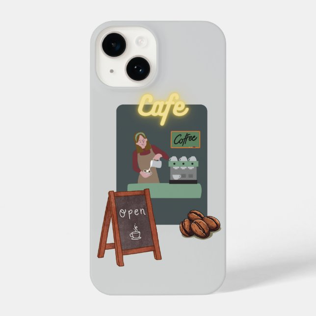 Coque iPhone Cafe phone case (Verso)