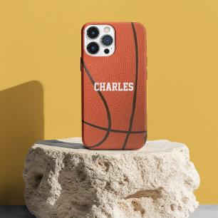 Coque iPhone 16 Pro Max Caisse personnalisée par texture de basket-ball