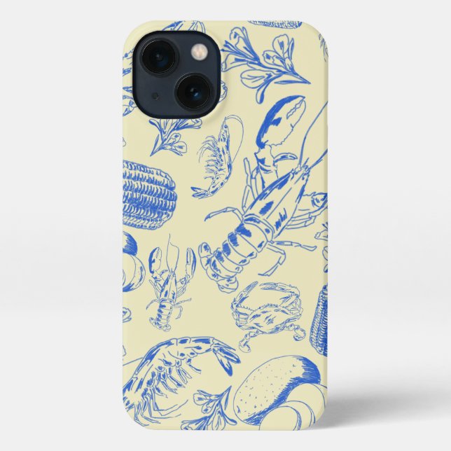Coque iPhone Cajun Seafood Boil - Southern Coastal Food Art (Verso)