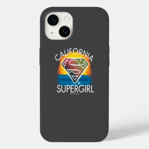 Coque Pour iPhone 14 California Supergirl Sunset Graphic