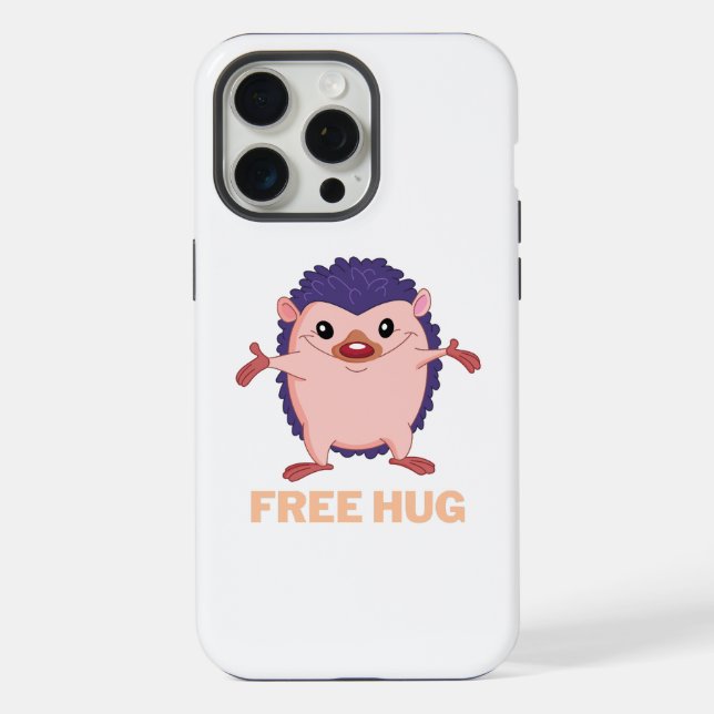 Coque iPhone câlins gratuits de hérisson (Verso)