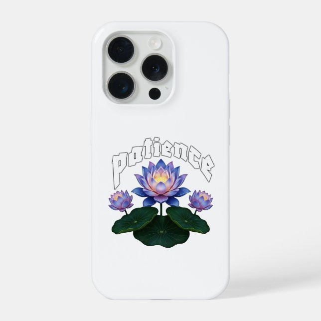 Coque iPhone Calligraphie arabe Sabr Patience - Fleur de Lotus  (Verso)