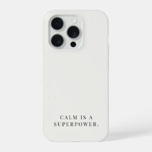 Coque iPhone 15 Pro Calme est un pouvoir citation, esthétique minimali