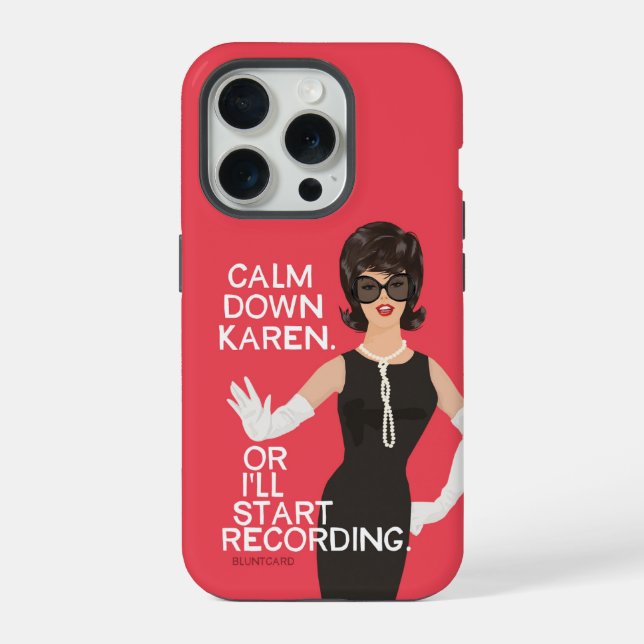 Coque iPhone Calmez-vous Karen (Verso)