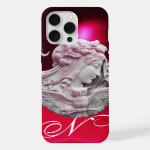 COQUE iPhone 15 PRO MAX CAMEO ANTIQUE, DAME DE LA NUIT AU MONOGRAMME DE HI