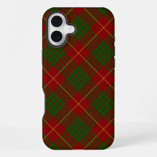 Coque iPhone 16 Plus Cameron tartan rouge vert carreau