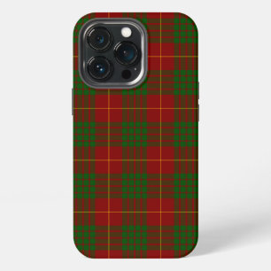 Etui iPhone 13 Pro Cameron tartan rouge vert carreaux