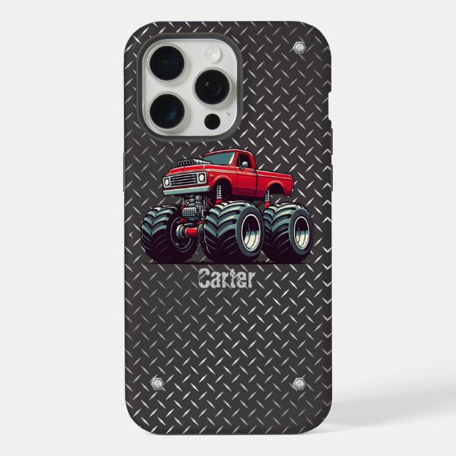 Coque iPhone Camion monstre rouge (Verso)