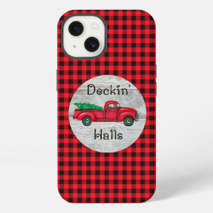 Etui iPhone 13 Camion rouge de Noël de Deckin Halls