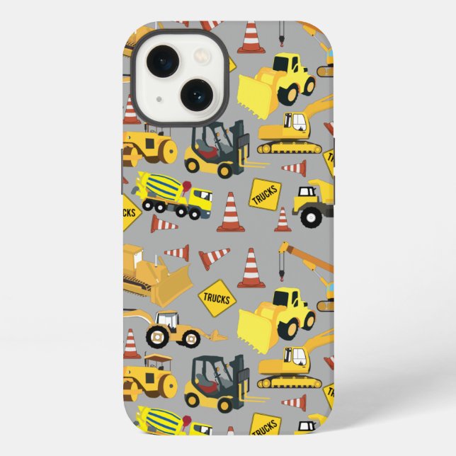 Coque iPhone Camions de construction motif  (Verso)