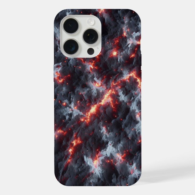 Coque iPhone Camo de cendres radiantes, explosion de feu (Verso)