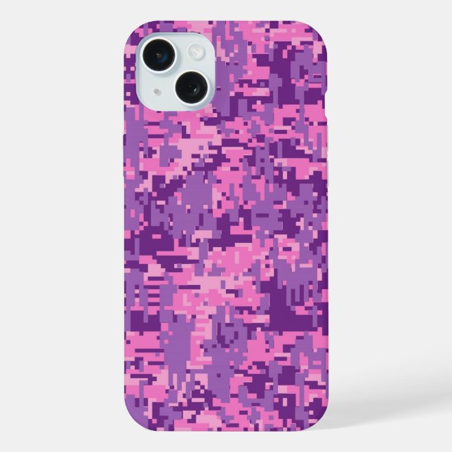 Coque iPhone Camo numérique rose-chaud (Verso)