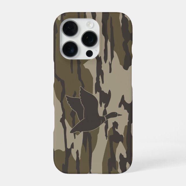Coque iPhone Camo Old School Canard Chasse Bottomland Camo (Verso)