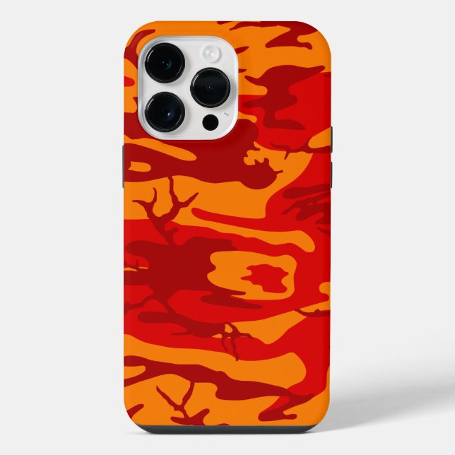Coque iPhone Camo Rouge Lava (Verso)