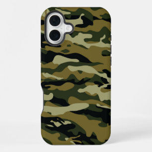 Coque iPhone 16 Plus Camo vert foncé