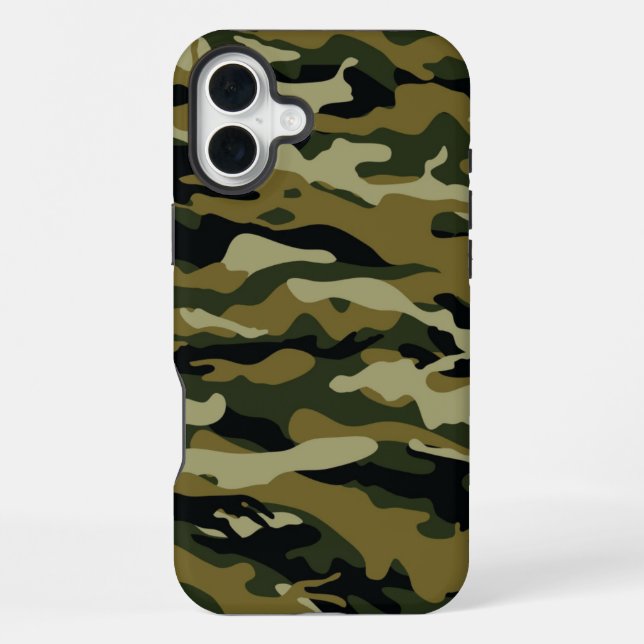 Coque iPhone Camo Vert Foncé (Verso)
