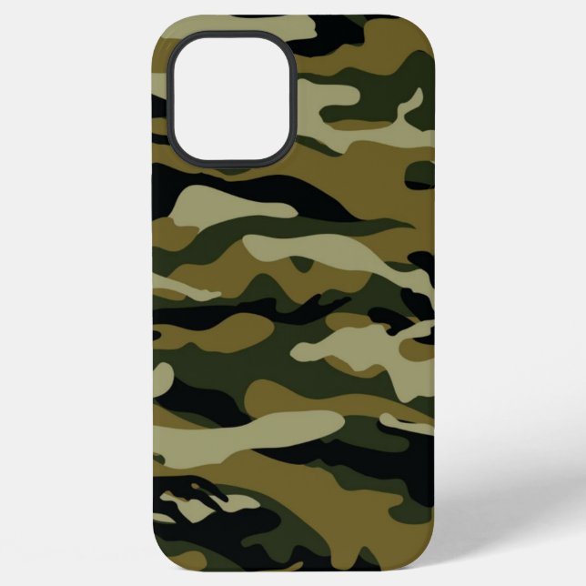 Coque iPhone Camo Vert Foncé (Verso)