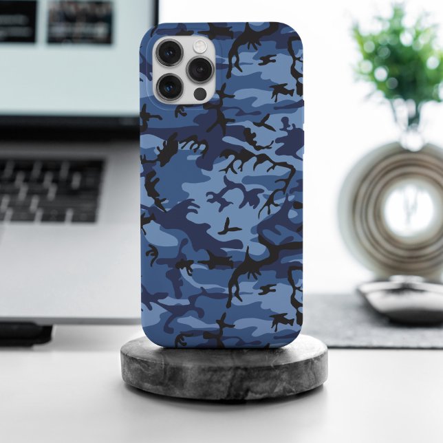 Coque iPhone Camouflage bleu marine, Militaire, Armée (Créateur téléchargé)