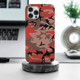 Coque iPhone 15 Pro Max Camouflage rouge et Brown, Armée