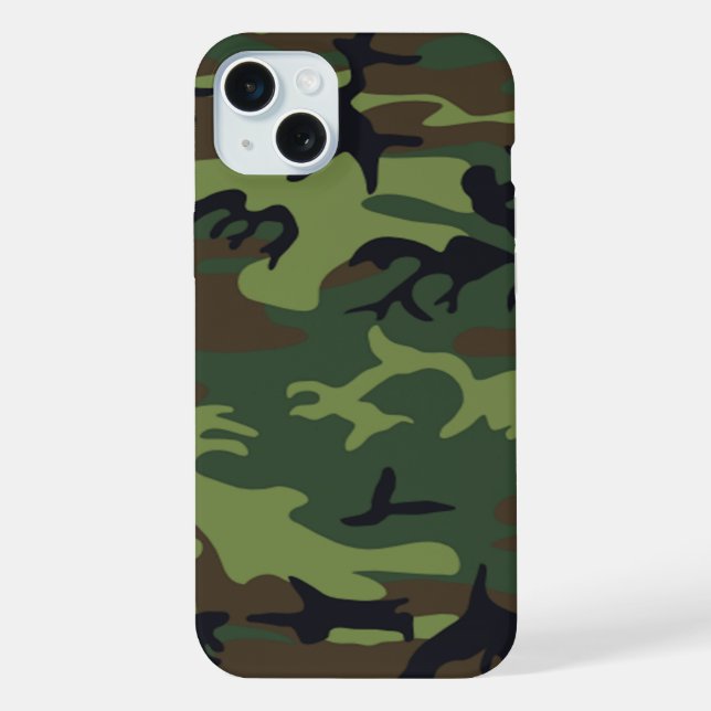 Coque iPhone Camouflage Vert Militaire iPhone 15 Plus (Verso)