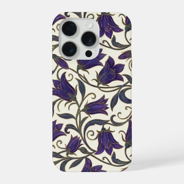 Coque iPhone Campanule Fleur Sauvage Motif (Verso)