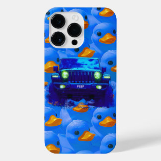 Coque Pour Pour iPhone 14 Pro Max Canards bleus et orange avec un Camion bleu 4x4