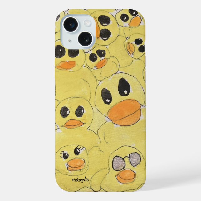 Coque iPhone Canards en caoutchouc (Verso)