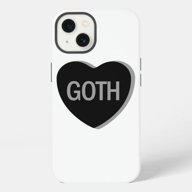 Coque iPhone Candy Heart - Goth (Verso)