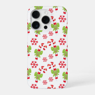Coque iPhone 16 Pro Canneberges et noeuds de Noël
