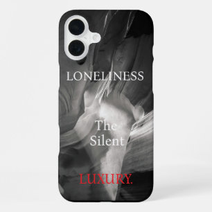 Coque iPhone 16 Plus Canyon Antelope Noir & Blanc / Solitude