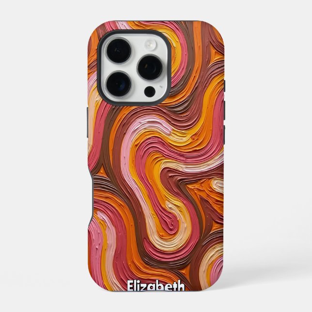 Coque iPhone Canyon Layers : Impasto Abstrait (Verso)