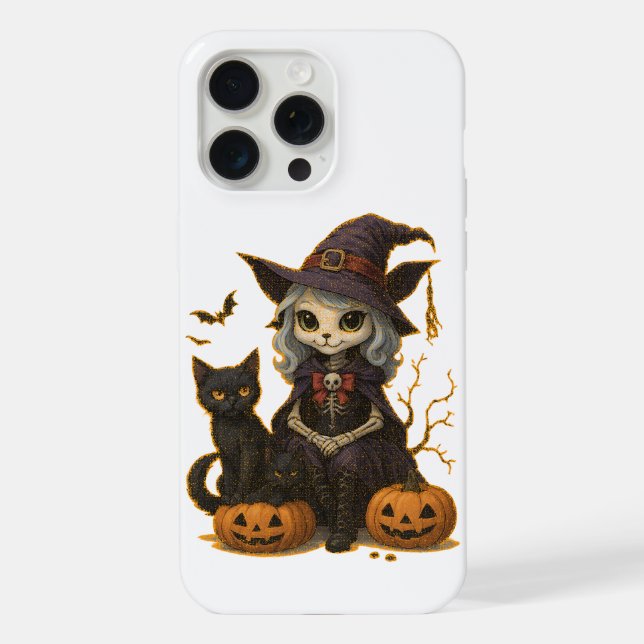 Coque iPhone Capa (Case) para iPhone 15 Pro Max Bruxa dos Gatos (Verso)