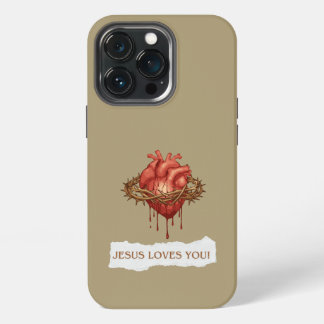 Etui iPhone 13 Pro Capa com frase motivational "Jesus Ama Você"