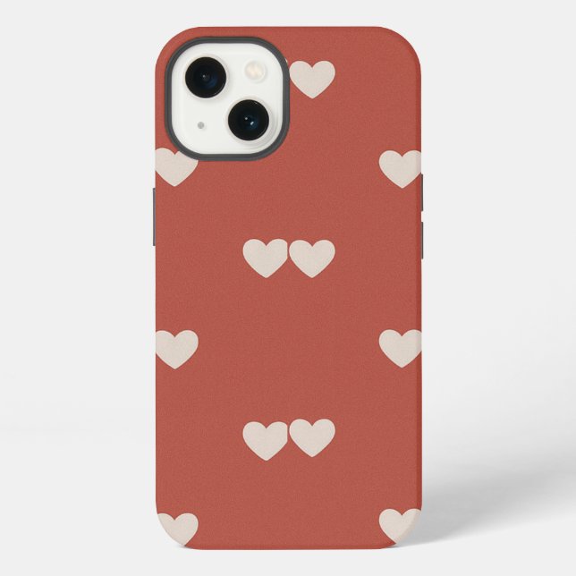 COQUE iPhone CAPA PARA CELULAR EM DESIGN DE CORAÇÃO  (Verso)