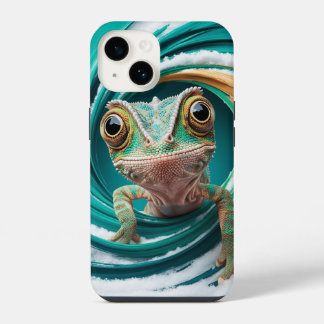 Coque Pour iPhone 14 Capinha de Celular Camaleão: Estilo e Proteção
