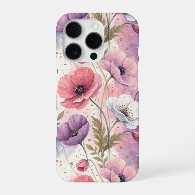Coque iPhone Capricious Aesthetic Poppies (Verso)