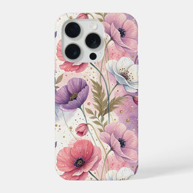 Coque iPhone Capricious Aesthetic Poppies (Verso)