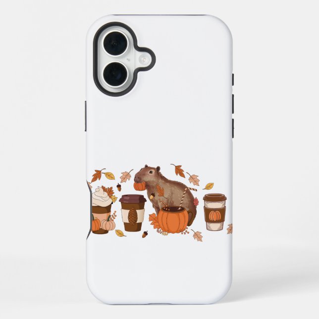 Coque iPhone Capybara Automne (Verso)