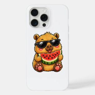 Coque iPhone 15 Pro Max Capybara Cool Melon d'Été