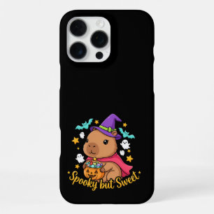 Coque iPhone 16 Pro Max Capybara Sorcière d'Halloween Effrayant mais Migno