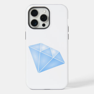 Coque iPhone 15 Pro Max Carat diamant bleu brillant