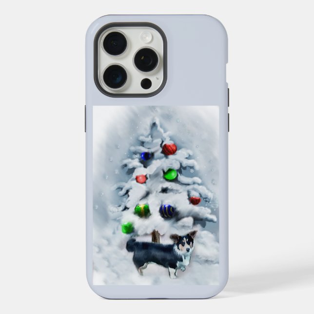 Coque iPhone Cardigan Welsh Corgi Noël (Verso)