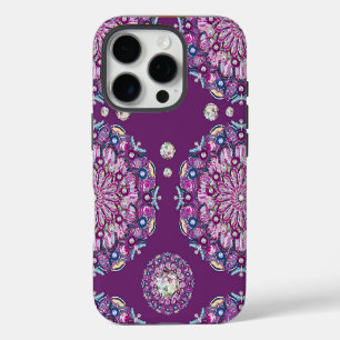 Coque iPhone 16 Pro Cardinal Red Rosace