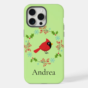 Coque iPhone 15 Pro Max Cardinal Rouge Cardinal Cardinal aux Fleurs