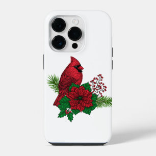 Coque Pour iPhone 14 Plus Cardinaux rouges sur décoration de Noël