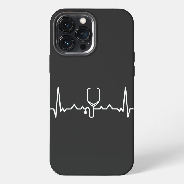 Coque iPhone Cardiologue avec ECG (Verso)