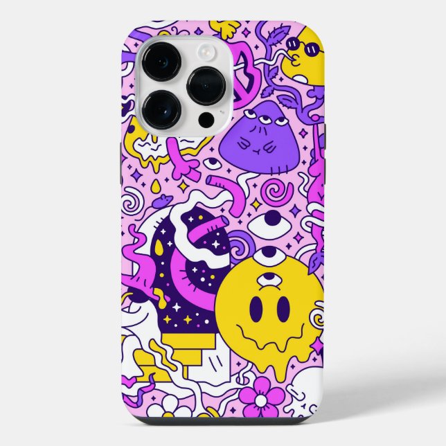 Coque iPhone Caricatures de Doodle (Verso)